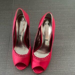 Bcbg pink satin high heels
